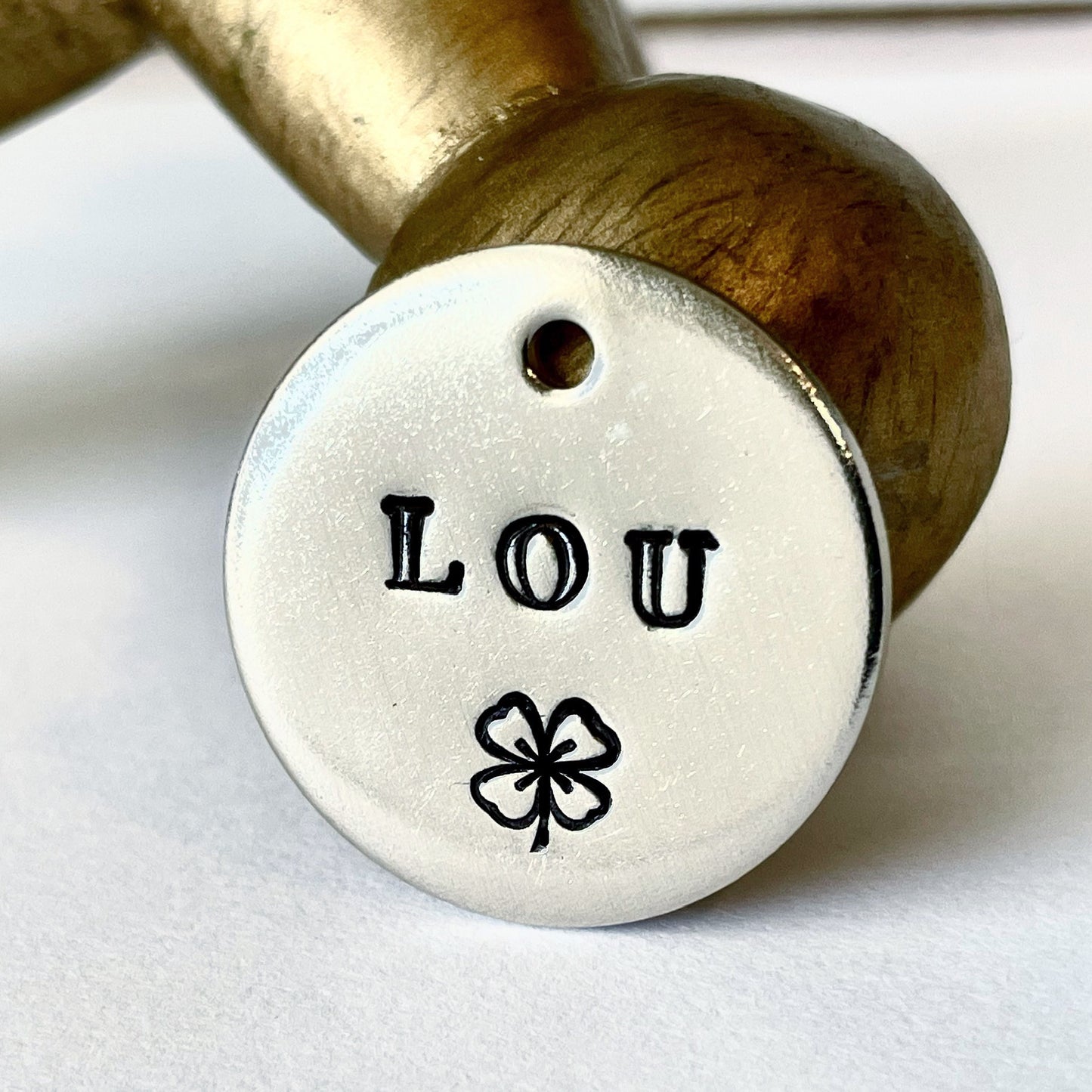 Lucky Charm Four Leaf Clover Tag